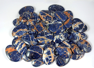 Cabujones de Sodalita Natural de Alta Calidad en Diversas Formas con Base Plana, Piedras Preciosas de Sodalita al por Mayor, Todos los Tamaños Disponibles - Product Image 6