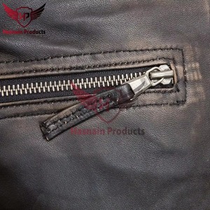 Chaqueta de Cuero Marrón Auténtico para Hombre, Corte Ajustado, Estilo Motero, Cafe Racer, de Piel Vacuna, con Hombreras Acolchadas, Personalizada, Clásica, Vintage - Product Image 3