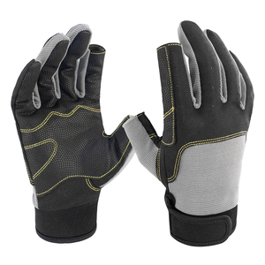 Black Grey <b>Sailing</b> <b>Gloves</b> Vented Comfortable Soft Boating <b>Gloves</b> Specialize Manufacturer Custom Wholesale - Product Image 4
