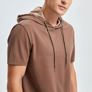 Ensemble sweat à capuche et short décontracté pour homme, hiver, haute qualité, uni, avec cordon de serrage, respirant, léger, personnalisable - Product Image 2