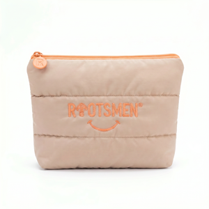 <b>Quilted</b> Polyester Flat-Mouthed Compact Fashion Cosmetic Clutch <b>Bag</b> Zipper Closure Reversible Design Washable Customizable Logo - Product Image 5