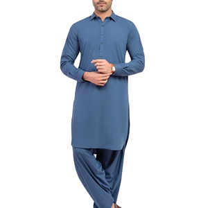 Salwar Kameez Casual para Hombre, Estilo Pakistaní, Elegante, Musulmán, Reversible, de Algodón, Corte Regular, para Bodas, Eid, Eventos Festivos - Product Image 1