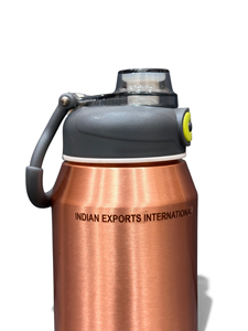 Bouteille d'eau en cuivre pour l'extérieur et les voyages, provenant de l'exportation indienne internationale. (Cuivre pur certifié) - Product Image 4