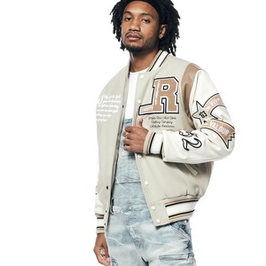 Fabricant OEM – Blousons universitaires pour hommes à prix compétitif – Conception avec écussons – Blousons Letterman pour hommes - Product Image 1