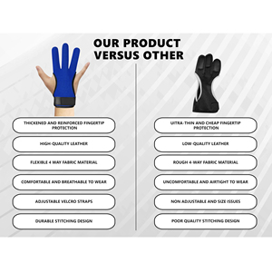 Soft <b>Touch</b> Archery Finger Tab <b>Glove</b> For Traditional Archery Fans Classic Polyester Look With Modern Safety Features Included - Product Image 6