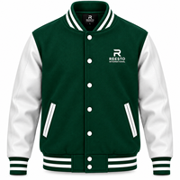 Veste varsity pour homme de haute qualité, style décontracté, vêtement d'extérieur respirant, manches en cuir, style baseball, vestes varsity pour homme.