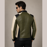 Nouvelle veste de moto en cuir véritable pour homme, saison hiver, avec col montant, couleur et logo personnalisés, service OEM de haute qualité