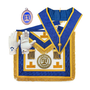 Traje Masónico de Alta Calidad, Personalizado, de Cuero y Terciopelo Ecológico, Bordado, Duradero, Estilo Provincial Senior de Londres - Product Image 1
