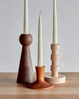 Support à bougies en bois naturel pour une décoration élégante de table de chambre, porte-bougie décoratif en bois pour cérémonie de mariage, pots à bougies