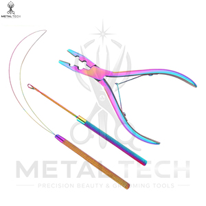 Nuevo Kit de Inicio para Extensiones de Cabello con Acabado Multicolor de Tendencia, Alicates Especializados, Herramientas para Remover Extensiones y Estuche de Transporte - Product Image 2