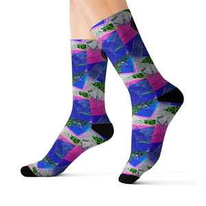 2026 Custom Crew <b>Socks</b> Men Summer Daily Wear Custom <b>Socks</b> Geometric Pattern Print Digital Printing Breathable Knitted <b>Socks</b> - Product Image 4
