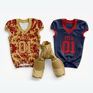 Nouvel ensemble maillot et short de football américain camouflage pour homme 2026 – Grande taille, respirant, 100 % polyester - Product Image 3