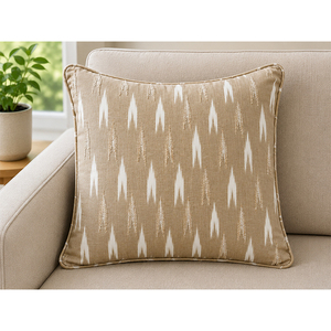Premium Cotton Ikat Embroidered Cushion <b>Cover</b> | Luxury Decorative <b>Throw</b> Pillow <b>Cover</b> for <b>Sofa</b>, Living Room & Home Decor - Product Image 2