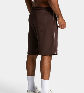 Custom OEM Men’s Espresso Brown Contrast Line Elite Co-Ord <b>Set</b>- Minimalist Athleisure Premium Breathable 2 Piece Summer Outfit - Product Image 6