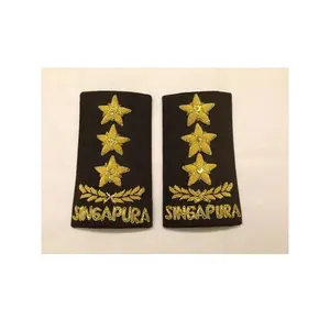 Pakistan fabrika tüm satış özel epaulettes üniforma | Singapur güvenlik unifroms aksesuarları epaulettes kabloları