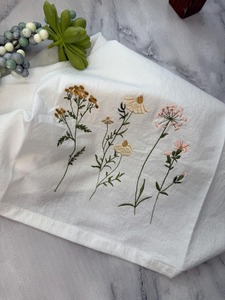 Paños de Cocina Reutilizables Nature4u 100% Algodón, Diseño Bordado de Flores Silvestres, Ecológicos, de Secado Rápido, para Bodas - Product Image 5