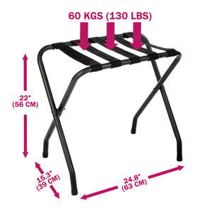 Porte-bagages en métal pliable et durable de conception moderne pour l'usage d'hôtel - Product Image 3
