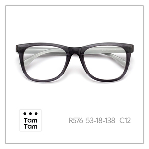 Tam Tam R576 Rectangle Full Rim <b>Eyeglasses</b> <b>Frames</b> 53-18-138 C12 Unisex Adult Vision Correction Anti-Uv Resin Lenses - Product Image 1