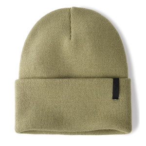 High Quality Unisex Knitted 100% Acrylic Beanies Solid Winter Sports Bucket Hat Common <b>Fabric</b> for Adults - Product Image 1