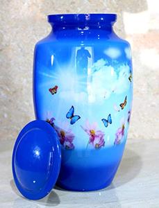 Prestigious Aluminum <b>Keepsake</b> <b>Memorial</b> Cremation Urn Ash Holder Crafted With Refined Texture And Secure Top Closure - Product Image 3