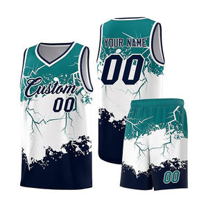 Uniformes de Baloncesto Personalizados para Hombre, Jersey de Poliéster, Pantalones Cortos Transpirables de Secado Rápido, Efecto Tie-Dye, Conjuntos para Equipo - Product Image 2