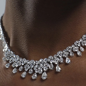 Collar Jaipur para Mujer, Joyería de Moda, Elegante Colgante de Diamante Cultivado en Laboratorio, Cadena Brillante, Estilo para Uso Diario - Product Image 1