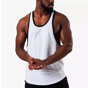 Liquidación: Chaleco Deportivo para Hombre, Color Sólido, para Verano, Ropa de Gimnasio, con Logotipo Personalizado, Transpirable, Tejido de Punto, 100% Algodón - Product Image 2