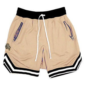 Shorts en maille pour hommes, unis, décontractés, écologiques, respirants, infroissables, séchage rapide, logo personnalisé sérigraphié, faible MOQ, 100 % polyester - Product Image 5