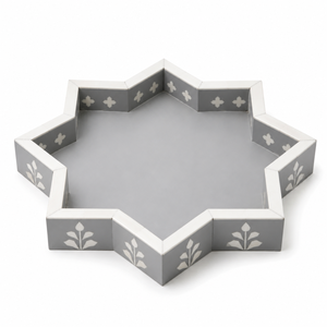 Luxury Star Shape Mother of Pearl Serving Tray| Handmade Ramadan Eid Decorative Dry Fruit Tray for Home Decor <b>Gift</b> & Kitchenware - Product Image 1