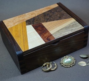 Retro Custom Wooden Jewelry Box Eco-friendly Nature Black Walnut Double Layer Jewelry <b>Storage</b> Box Ring Watch Organizer Box - Product Image 1