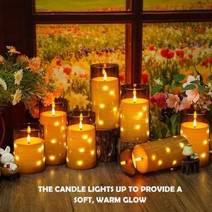 Set di 12 Candele LED Senza Fiamma con Timer, Atmosfera Romantica, Decorazione per la Casa, Candele Acriliche Stabili con Effetto Tremolante - Product Image 6