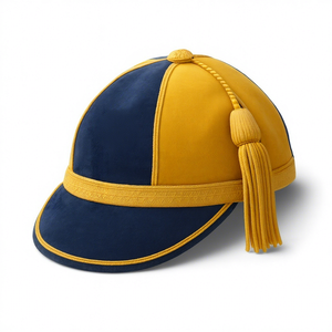 Honours <b>Navy</b> Gold Embroidery Velvet Cap Tassel Unisex Adjustable 56-58CM Four Seasons England Style Adult Sports Casual Party - Product Image 1