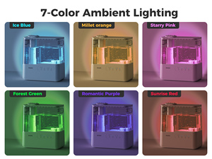 360 trong suốt windwo LED ngọn lửa sàn nhà thường vụ 2025 siêu âm nước nhỏ <span class=keywords><strong>Fogger</strong></span> không khí humidificador mát sương độ ẩm - Product Image 6