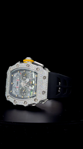 Classic Round Moissanite Quartz <b>Watch</b> Glass Crystal Bright Gem Dial with Comfortable Band for Office Home and Evening Wear - Product Image 2