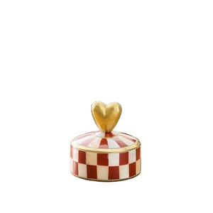 Latest Heart Lid Trinket <b>Box</b> Decorative Jewelry Storage <b>Small</b> Round Organizer <b>Gift</b> <b>Box</b> Stylish Home Decor Premium Case Item - Product Image 1