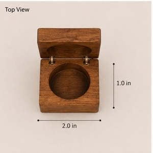 Boîte à bagues en bois, design minimaliste carré, durable, décoration intérieure, rangement pour table de salon - Product Image 2