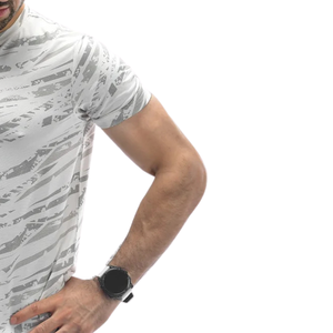 Camiseta Deportiva Blanca de Secado Rápido para Hombre, Transpirable, Elástica en 4 Direcciones, Costuras Overlock, para Gimnasio, Running, Entrenamiento - Product Image 6