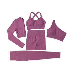 Custom Women's <b>Plus</b> <b>Size</b> Yoga <b>Leggings</b> Set Breathable Solid Pattern High Quality 2-Piece Active Wear Spandex/Polyester Water - Product Image 3