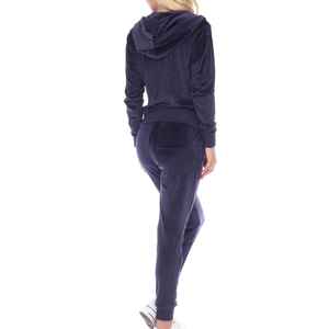 Ensemble de survêtement en velours personnalisé avec logo et design, épais et chaud, de haute qualité pour femmes - Product Image 6