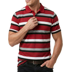 Chemises polo de golf pour hommes sur mesure, manches courtes, couleurs contrastées, séchage rapide, tricotées, prix de gros. - Product Image 3