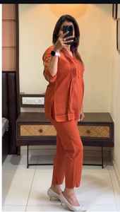 Ensemble de vêtements de détente en coton pur pour femmes, tendance et confortable, vente en gros au meilleur prix - Product Image 2