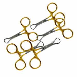 Pinzas quirúrgicas Backhaus de acero inoxidable con revestimiento azul, juego de instrumentos metálicos de alta calidad - Product Image 5
