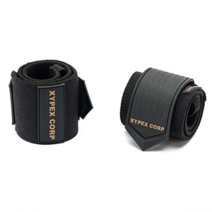 Bandes de poignet personnalisées en caoutchouc souple avec logo pour l'haltérophilie, la musculation et la protection des poignets lors des soulevés de terre, respirantes, professionnelles, plus épaisses, avec boucle auto-agrippante - Product Image 4