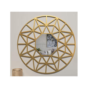 Espejo de pared de metal martillado hecho a mano de lujo moderno decorativo para uso interior del hogar - Product Image 6