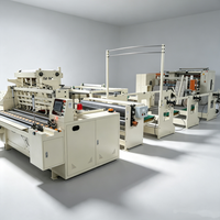 Máquina Automática para Rebobinar Toallas de Cocina con Grabado en Relieve, 150-200m/min, Laminación con Pegamento para Fábrica