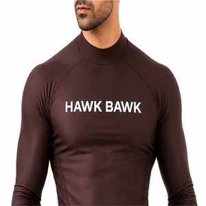 T-shirt de compression à col montant pour homme, extensible, à séchage rapide, respirant, léger, pour homme - Product Image 4