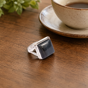 925 Sterling <b>Silver</b> Black Onyx Signet <b>Ring</b> for <b>Men</b>, Rose Gold & Yellow Gold Plated Vintage Square Gemstone Statement <b>Ring</b> <b>Men</b> - Product Image 4
