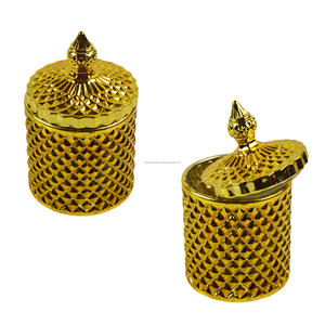 Pot de cire en verre, chariot en métal, bougie Votive, lampe à thé moderne et bougeoir en cire, décoration de la maison et Design de mariage - Product Image 6