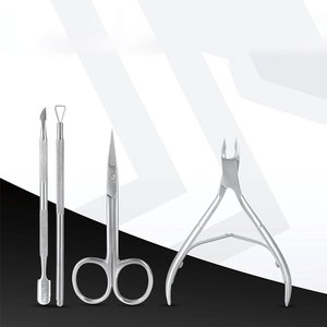 Premium Stainless Steel Manicure Set with Cuticle Scissor Cuticle Pusher Nail Polish <b>Remover</b> <b>Tool</b> and Cuticle Nipper - Product Image 1