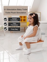 Chaise de toilette réaliste pour bébé avec design antidérapant, rangement pour lingettes, couleur et logo personnalisables pour l'apprentissage de la propreté des bébés